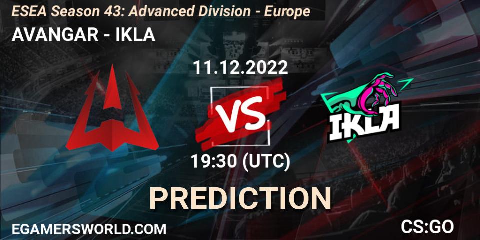 Prognose für das Spiel AVANGAR VS IKLA. 11.12.22. CS2 (CS:GO) - ESEA Season 43: Advanced Division - Europe
