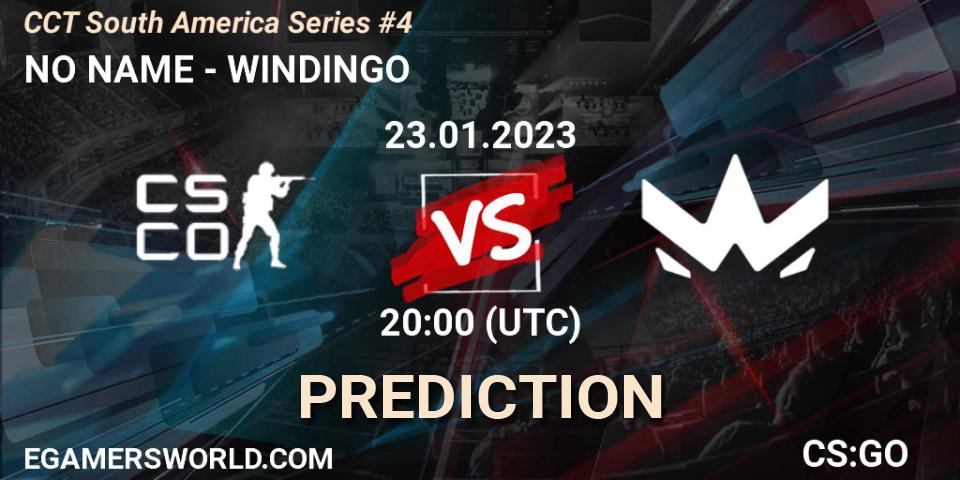 Prognose für das Spiel NO NAME VS WINDINGO. 23.01.2023 at 20:00. Counter-Strike (CS2) - CCT South America Series #4