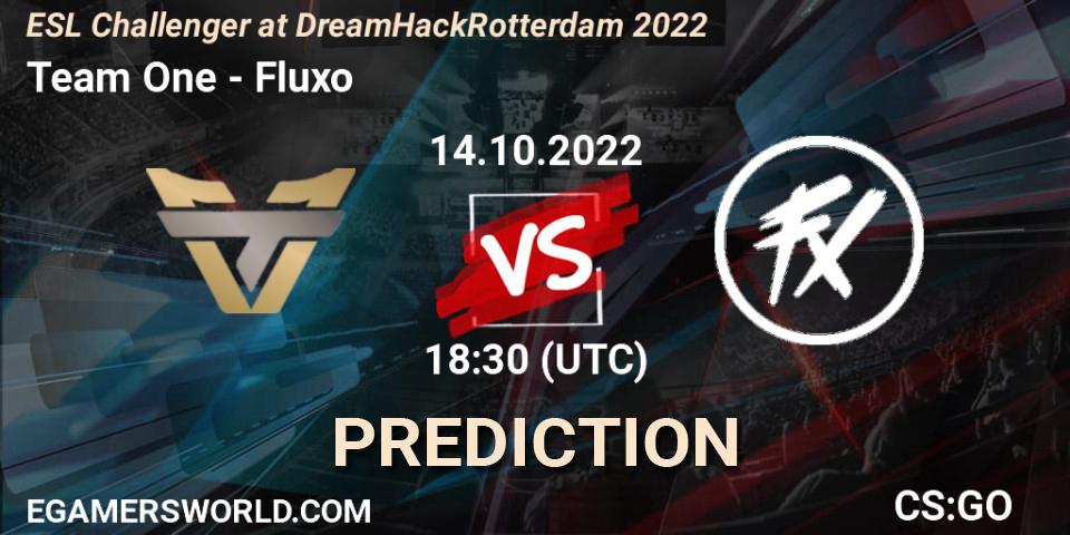 Prognose für das Spiel Team One VS Fluxo. 14.10.22. CS2 (CS:GO) - ESL Challenger at DreamHack Rotterdam 2022