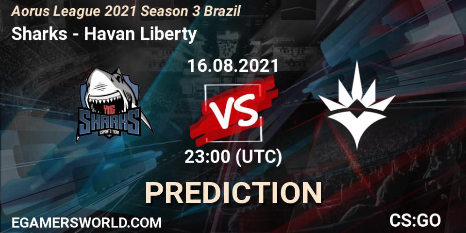Prognose für das Spiel Sharks VS Havan Liberty. 16.08.21. CS2 (CS:GO) - Aorus League 2021 Season 3 Brazil