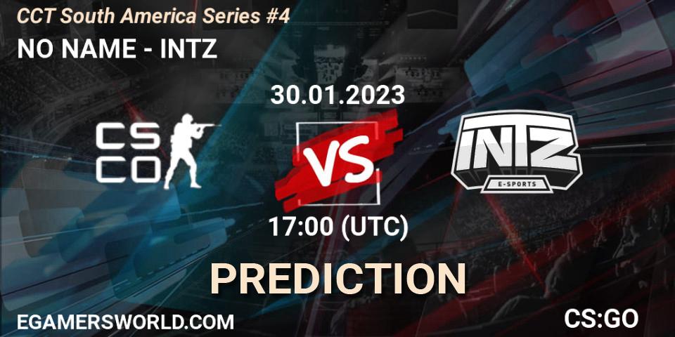 Prognose für das Spiel NO NAME VS INTZ. 30.01.2023 at 17:00. Counter-Strike (CS2) - CCT South America Series #4