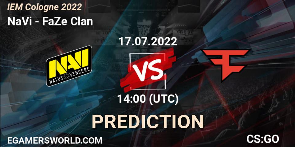 Prognose für das Spiel NaVi VS FaZe Clan. 17.07.22. CS2 (CS:GO) - IEM Cologne 2022