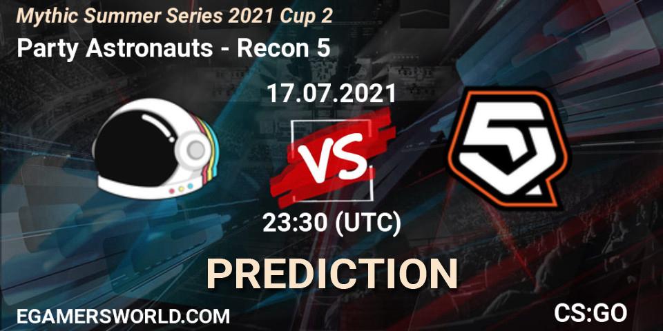 Prognose für das Spiel Party Astronauts VS Recon 5. 17.07.21. CS2 (CS:GO) - Mythic Summer Series 2021 Cup 2
