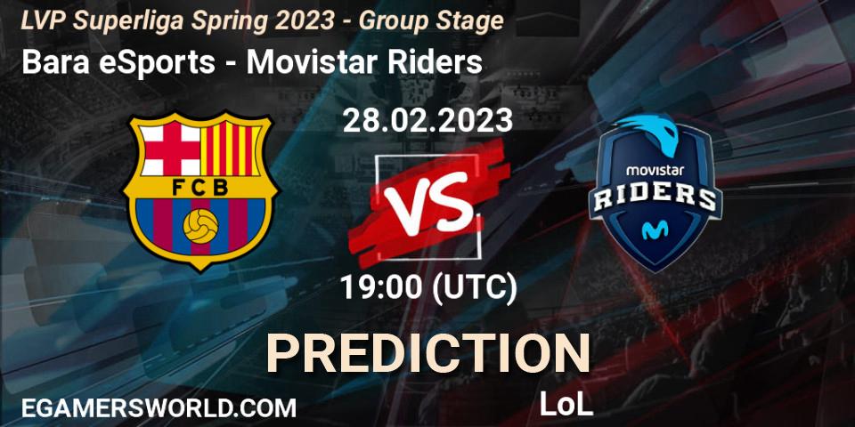 Prognose für das Spiel Barça eSports VS Movistar Riders. 28.02.2023 at 19:00. LoL - LVP Superliga Spring 2023 - Group Stage