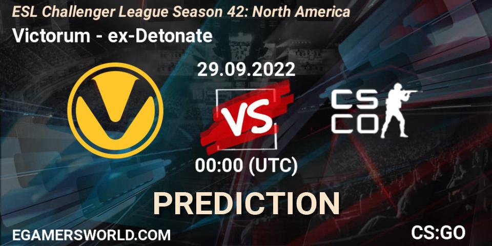 Prognose für das Spiel Victorum VS Task Force 141. 29.09.22. CS2 (CS:GO) - ESL Challenger League Season 42: North America