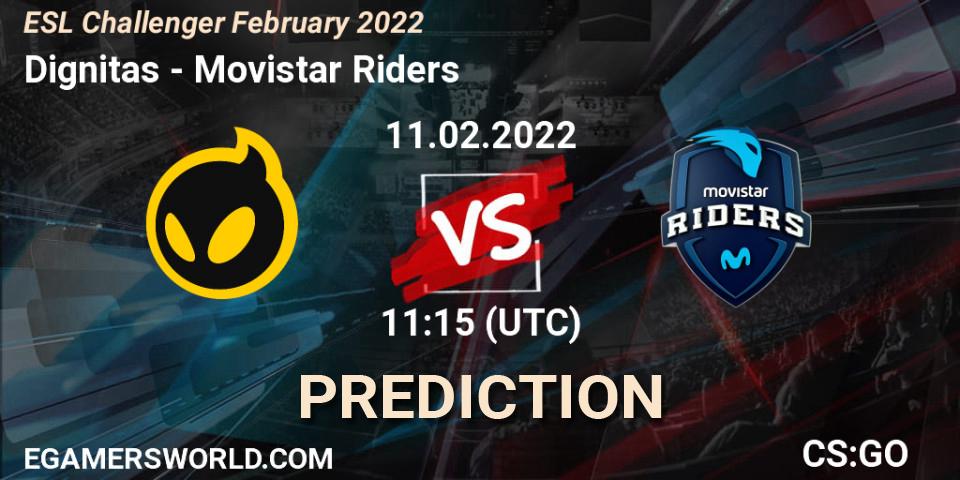 Prognose für das Spiel Dignitas VS Movistar Riders. 11.02.2022 at 11:30. Counter-Strike (CS2) - ESL Challenger February 2022