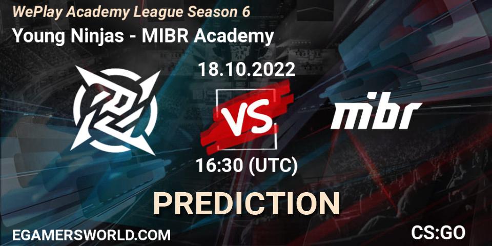 Prognose für das Spiel Young Ninjas VS MIBR Academy. 18.10.2022 at 16:45. Counter-Strike (CS2) - WePlay Academy League Season 6