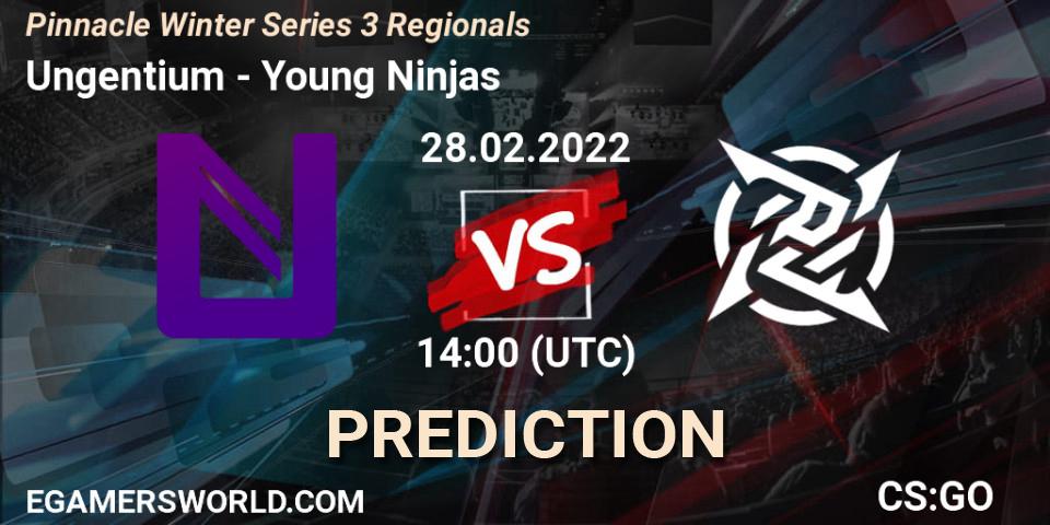 Prognose für das Spiel Ungentium VS Young Ninjas. 28.02.22. CS2 (CS:GO) - Pinnacle Winter Series 3 Regionals