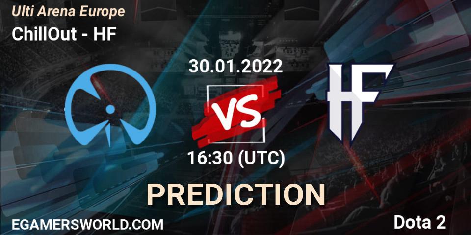 Prognose für das Spiel ChillOut VS HF. 30.01.2022 at 14:56. Dota 2 - Ulti Arena Europe