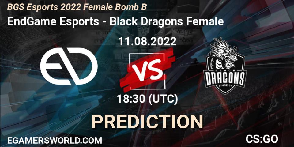 Prognose für das Spiel EndGame Esports VS Black Dragons Female. 11.08.22. CS2 (CS:GO) - Monster Energy BGS Bomb B Women Cup 2022