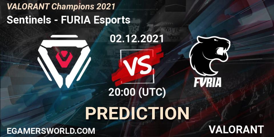Prognose für das Spiel Sentinels VS FURIA Esports. 02.12.2021 at 18:00. VALORANT - VALORANT Champions 2021