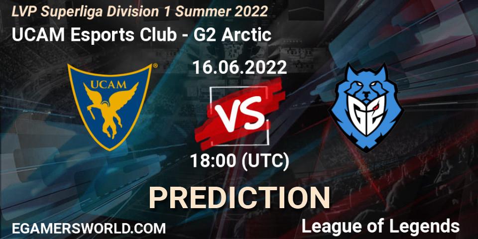 Prognose für das Spiel UCAM Esports Club VS G2 Arctic. 16.06.2022 at 18:00. LoL - LVP Superliga Division 1 Summer 2022