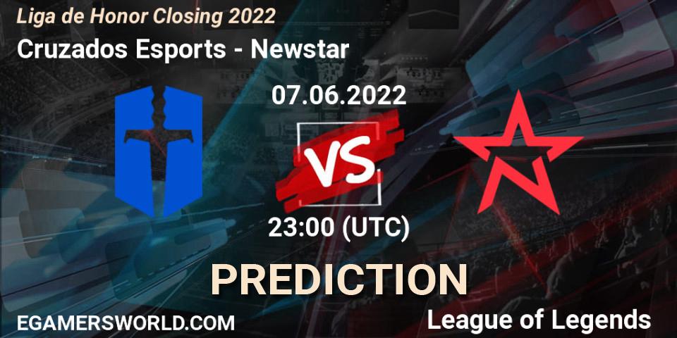 Prognose für das Spiel Cruzados Esports VS Newstar. 07.06.2022 at 23:00. LoL - Liga de Honor Closing 2022