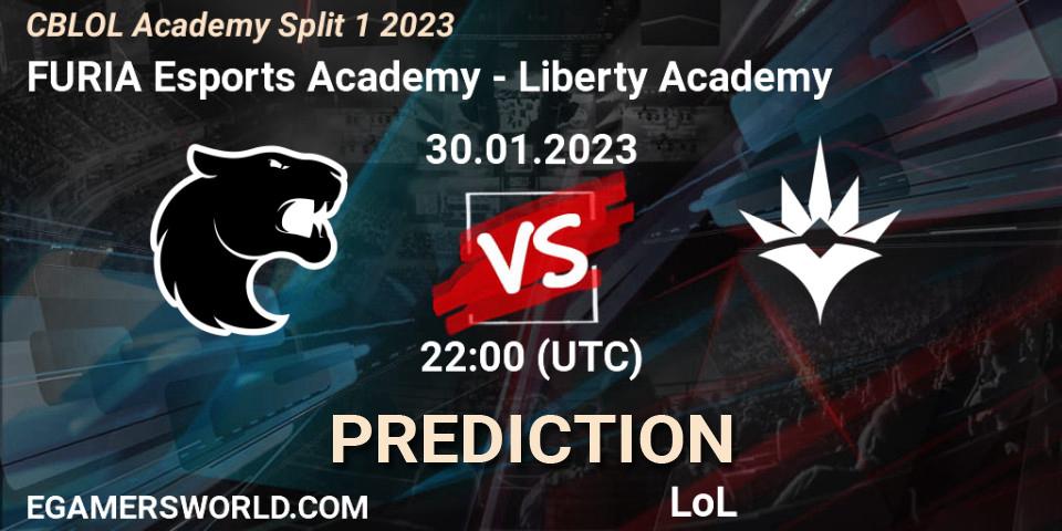 Prognose für das Spiel FURIA Esports Academy VS Liberty Academy. 30.01.23. LoL - CBLOL Academy Split 1 2023