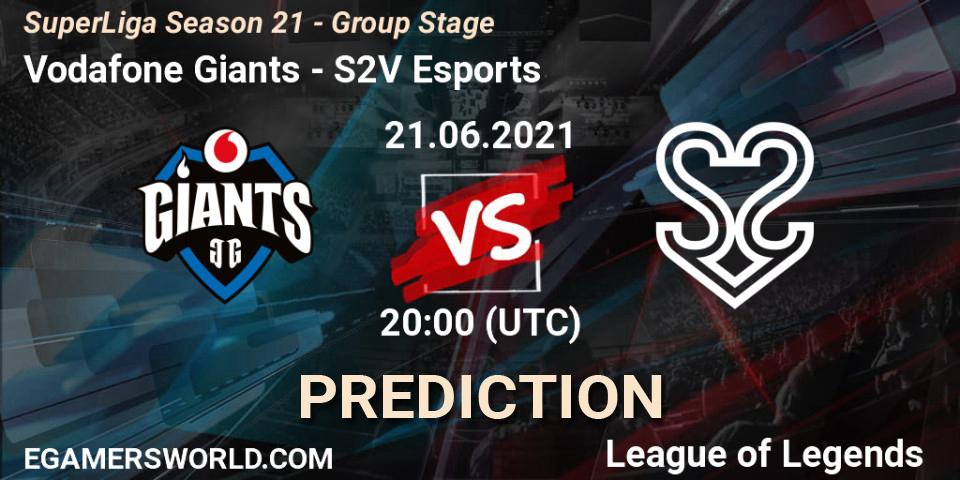 Prognose für das Spiel Vodafone Giants VS S2V Esports. 21.06.2021 at 18:00. LoL - SuperLiga Season 21 - Group Stage 