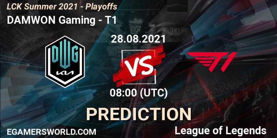 Prognose für das Spiel DAMWON Gaming VS T1. 28.08.2021 at 08:30. LoL - LCK Summer 2021 - Playoffs