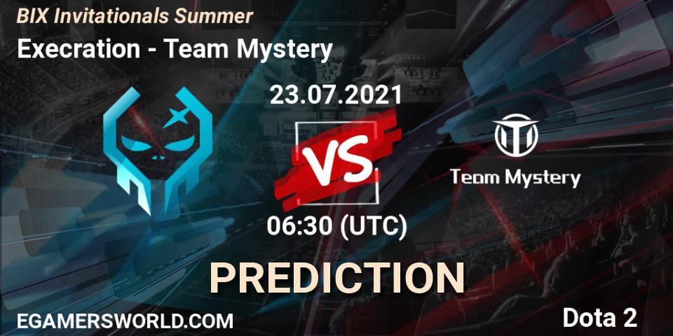 Prognose für das Spiel Execration VS Team Mystery. 23.07.2021 at 07:04. Dota 2 - BIX Invitationals Summer