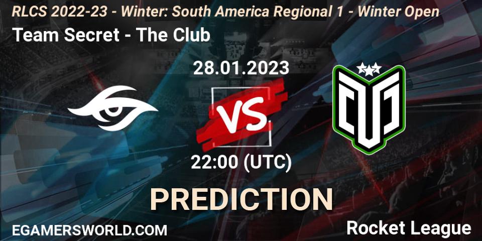 Prognose für das Spiel Team Secret VS The Club. 28.01.23. Rocket League - RLCS 2022-23 - Winter: South America Regional 1 - Winter Open