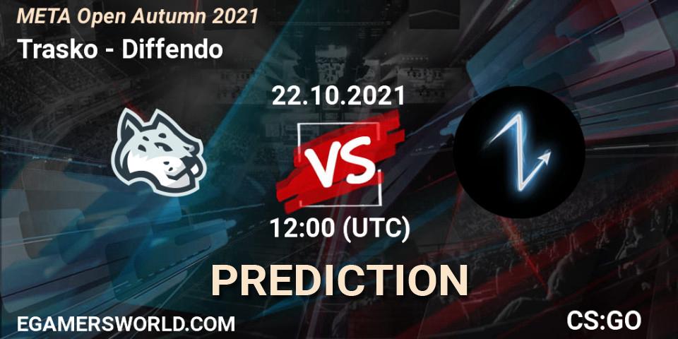 Prognose für das Spiel Trasko VS Diffendo. 22.10.2021 at 12:00. Counter-Strike (CS2) - META Open Autumn 2021