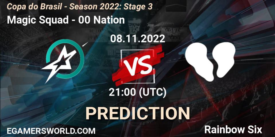 Prognose für das Spiel Magic Squad VS 00 Nation. 08.11.22. Rainbow Six - Copa do Brasil - Season 2022: Stage 3