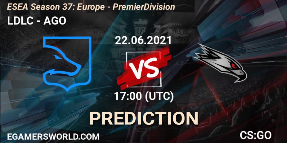 Prognose für das Spiel LDLC VS AGO. 22.06.21. CS2 (CS:GO) - ESEA Season 37: Europe - Premier Division