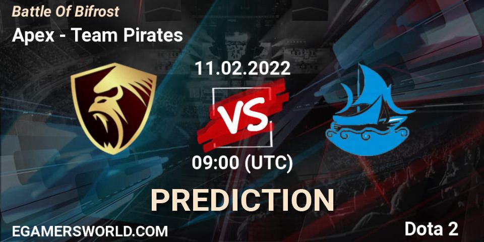 Prognose für das Spiel Apex VS Team Pirates. 12.02.2022 at 06:23. Dota 2 - Battle Of Bifrost