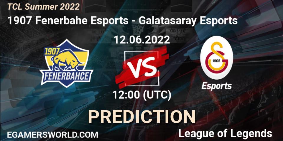 Prognose für das Spiel 1907 Fenerbahçe Esports VS Galatasaray Esports. 12.06.22. LoL - TCL Summer 2022