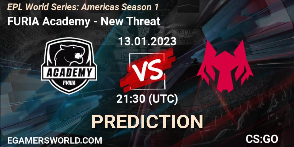 Prognose für das Spiel FURIA Academy VS New Threat. 13.01.23. CS2 (CS:GO) - EPL World Series: Americas Season 1