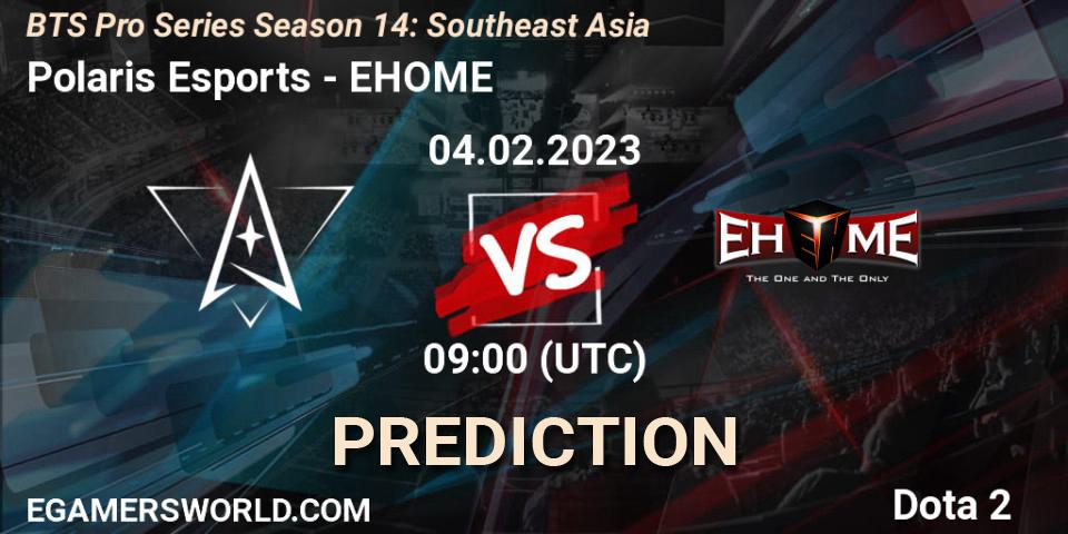 Prognose für das Spiel Polaris Esports VS EHOME. 07.02.23. Dota 2 - BTS Pro Series Season 14: Southeast Asia