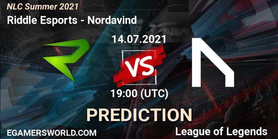 Prognose für das Spiel Riddle Esports VS Nordavind. 14.07.2021 at 19:00. LoL - NLC Summer 2021