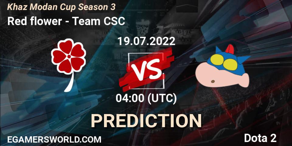 Prognose für das Spiel Red flower VS Team CSC. 19.07.2022 at 04:08. Dota 2 - Khaz Modan Cup Season 3