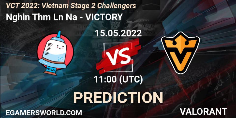 Prognose für das Spiel Nghiện Thêm Lần Nữa VS VICTORY. 15.05.2022 at 13:00. VALORANT - VCT 2022: Vietnam Stage 2 Challengers