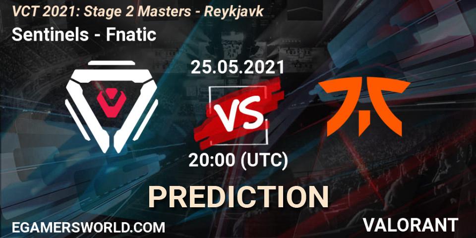 Prognose für das Spiel Sentinels VS Fnatic. 25.05.2021 at 22:00. VALORANT - VCT 2021: Stage 2 Masters - Reykjavík