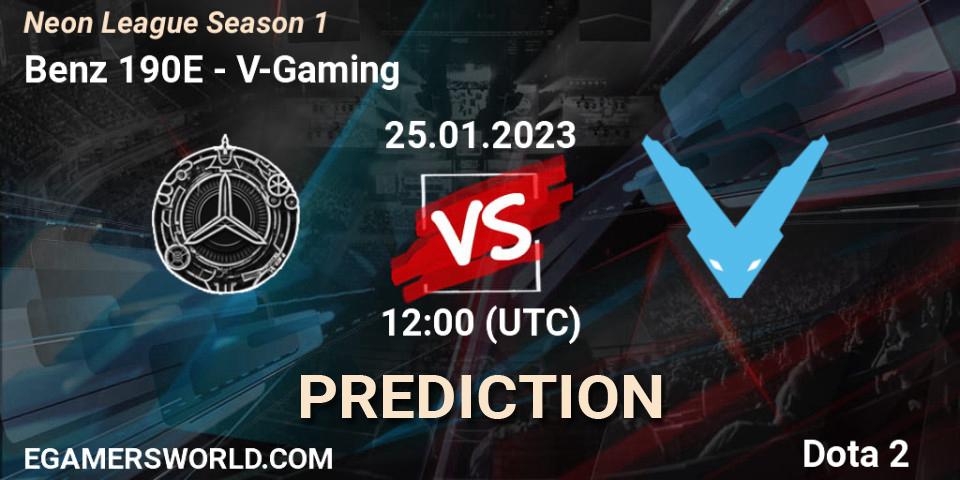 Prognose für das Spiel Benz 190E VS V-Gaming. 25.01.23. Dota 2 - Neon League Season 1