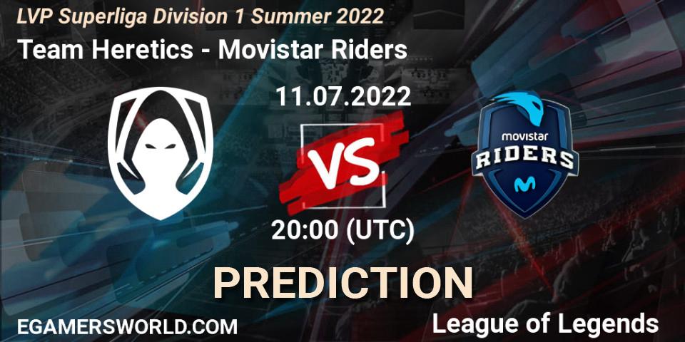 Prognose für das Spiel Team Heretics VS Movistar Riders. 11.07.22. LoL - LVP Superliga Division 1 Summer 2022