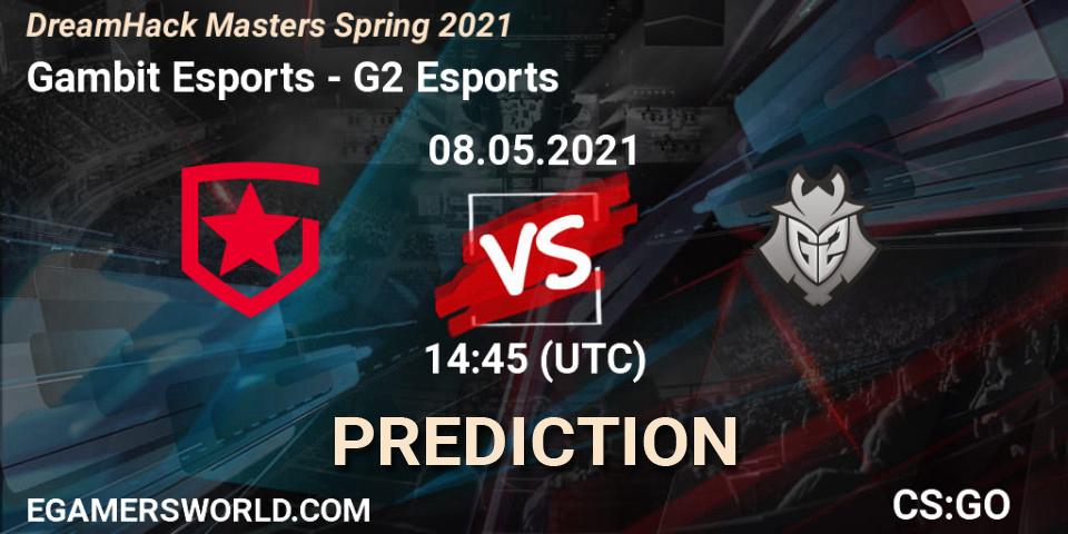 Prognose für das Spiel Gambit Esports VS G2 Esports. 08.05.21. CS2 (CS:GO) - DreamHack Masters Spring 2021