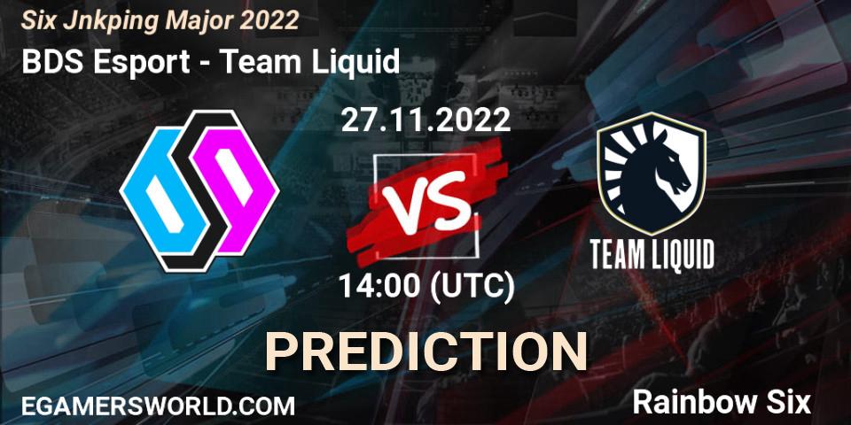 Prognose für das Spiel BDS Esport VS Team Liquid. 27.11.22. Rainbow Six - Six Jönköping Major 2022