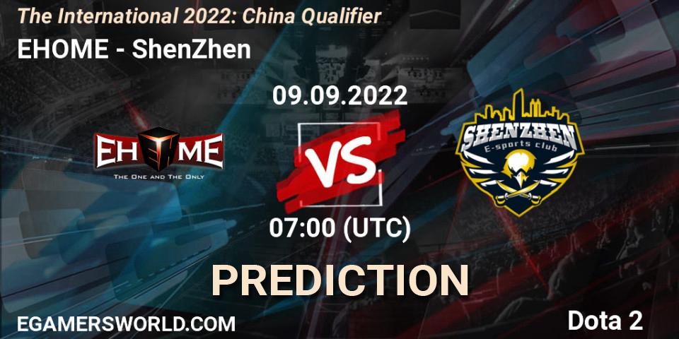 Prognose für das Spiel EHOME VS ShenZhen. 09.09.22. Dota 2 - The International 2022: China Qualifier