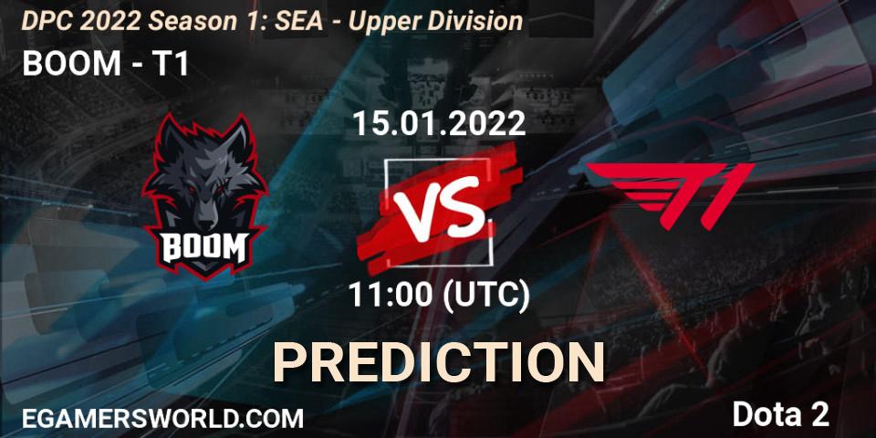 Prognose für das Spiel BOOM VS T1. 15.01.22. Dota 2 - DPC 2022 Season 1: SEA - Upper Division