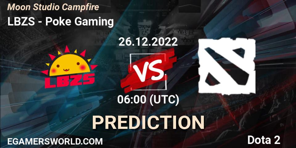 Prognose für das Spiel LBZS VS Poke Gaming. 26.12.2022 at 06:00. Dota 2 - Moon Studio Campfire