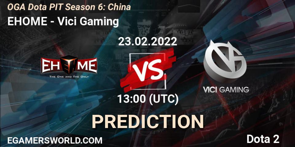 Prognose für das Spiel EHOME VS Vici Gaming. 23.02.22. Dota 2 - OGA Dota PIT Season 6: China