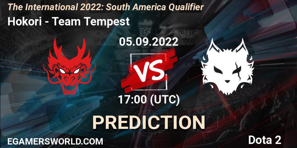 Prognose für das Spiel Hokori VS Team Tempest. 05.09.22. Dota 2 - The International 2022: South America Qualifier