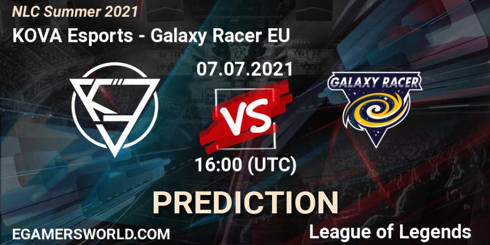 Prognose für das Spiel KOVA Esports VS Galaxy Racer EU. 07.07.2021 at 16:00. LoL - NLC Summer 2021
