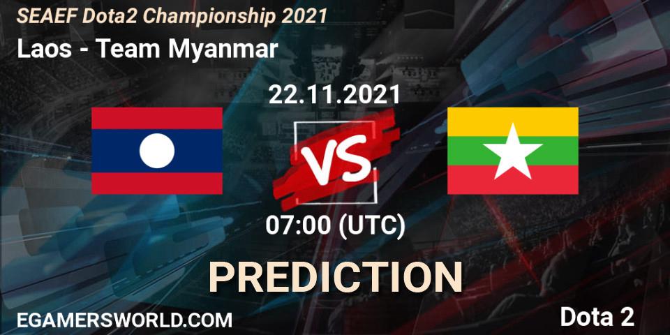 Prognose für das Spiel Laos VS Team Myanmar. 22.11.21. Dota 2 - SEAEF Dota2 Championship 2021
