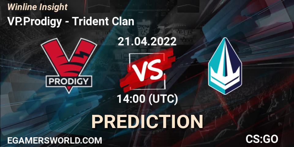 Prognose für das Spiel VP.Prodigy VS Trident Clan. 21.04.2022 at 14:00. Counter-Strike (CS2) - Winline Insight