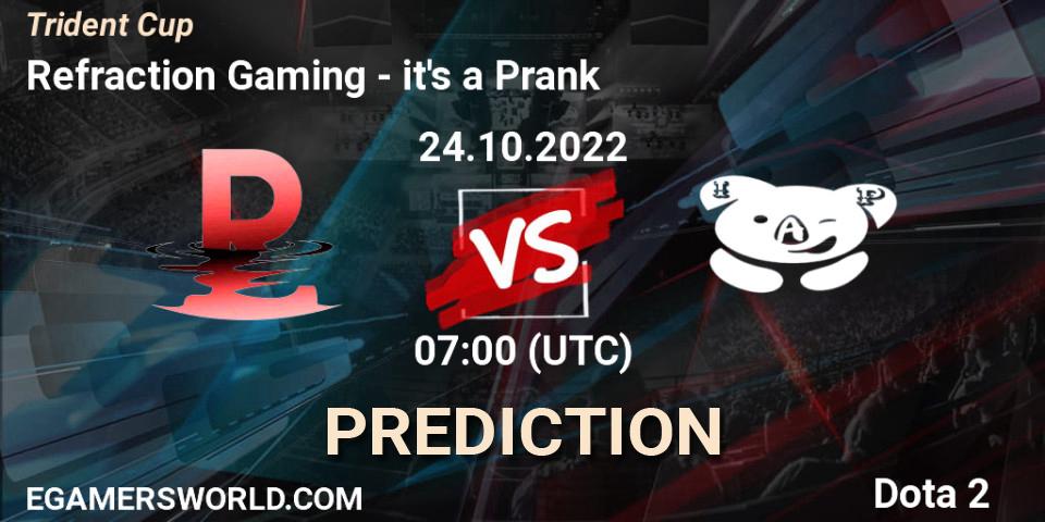Prognose für das Spiel Quantic Gaming VS it's a Prank. 24.10.22. Dota 2 - Trident Cup