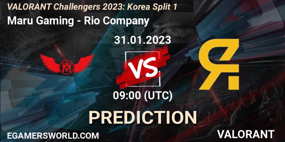 Prognose für das Spiel Maru Gaming VS Rio Company. 31.01.23. VALORANT - VALORANT Challengers 2023: Korea Split 1