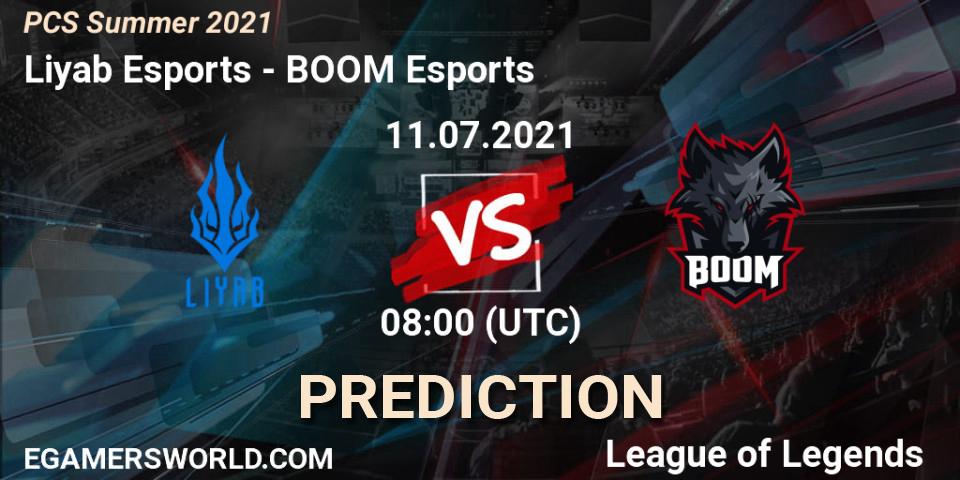 Prognose für das Spiel Liyab Esports VS BOOM Esports. 11.07.2021 at 08:00. LoL - PCS Summer 2021