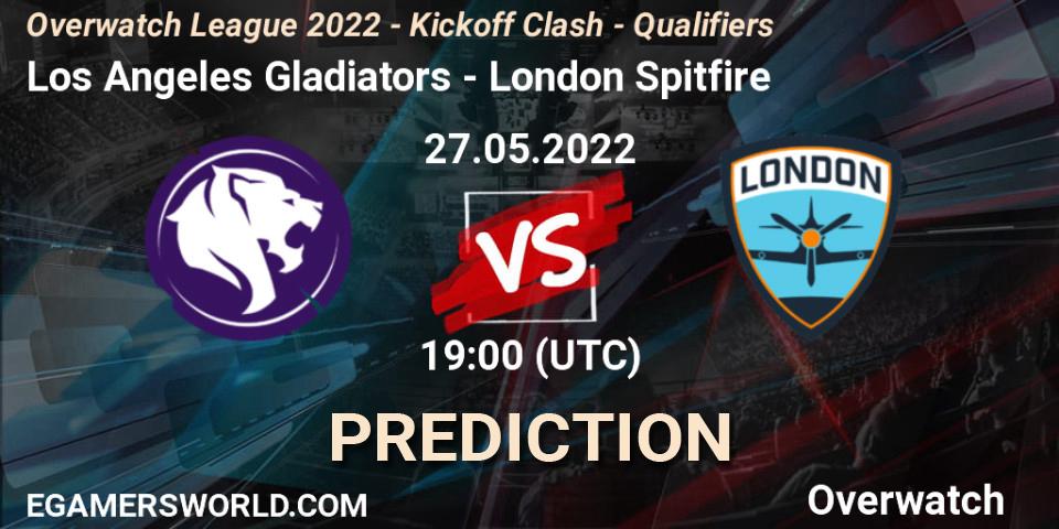 Prognose für das Spiel Los Angeles Gladiators VS London Spitfire. 27.05.22. Overwatch - Overwatch League 2022 - Kickoff Clash - Qualifiers