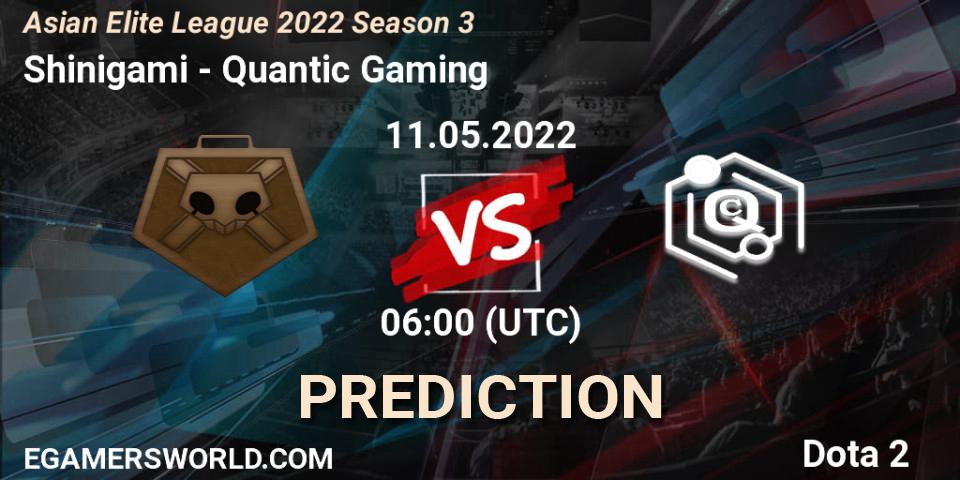 Prognose für das Spiel Shinigami VS Quantic Gaming. 11.05.22. Dota 2 - Asian Elite League 2022 Season 3